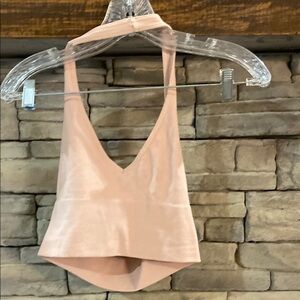 Elegant Halter Neck Bra in‎ Blush